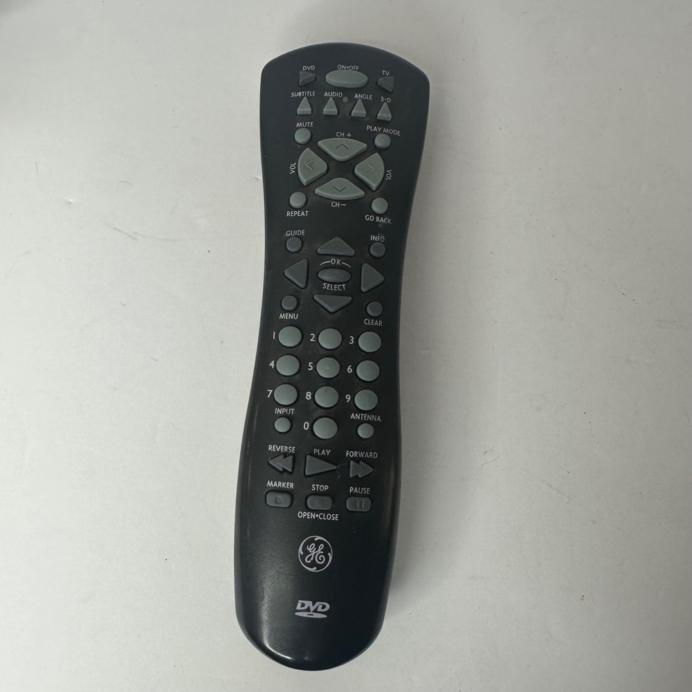 GE Universal Remote Control CRK76DC1 Black TV DVD Audio Controller